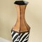 Uniquewise White striped and brown Metal Floor Vase Home Decor for Flowers and Artificial Floral Arrangements QI004522 - alternate 6